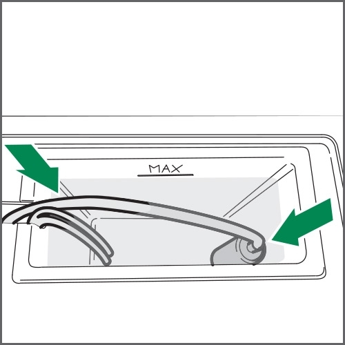 Put machine on a level and stable surface Ensure that the tubes are inserted