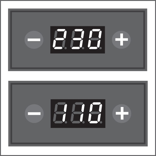 Select voltage Select voltage