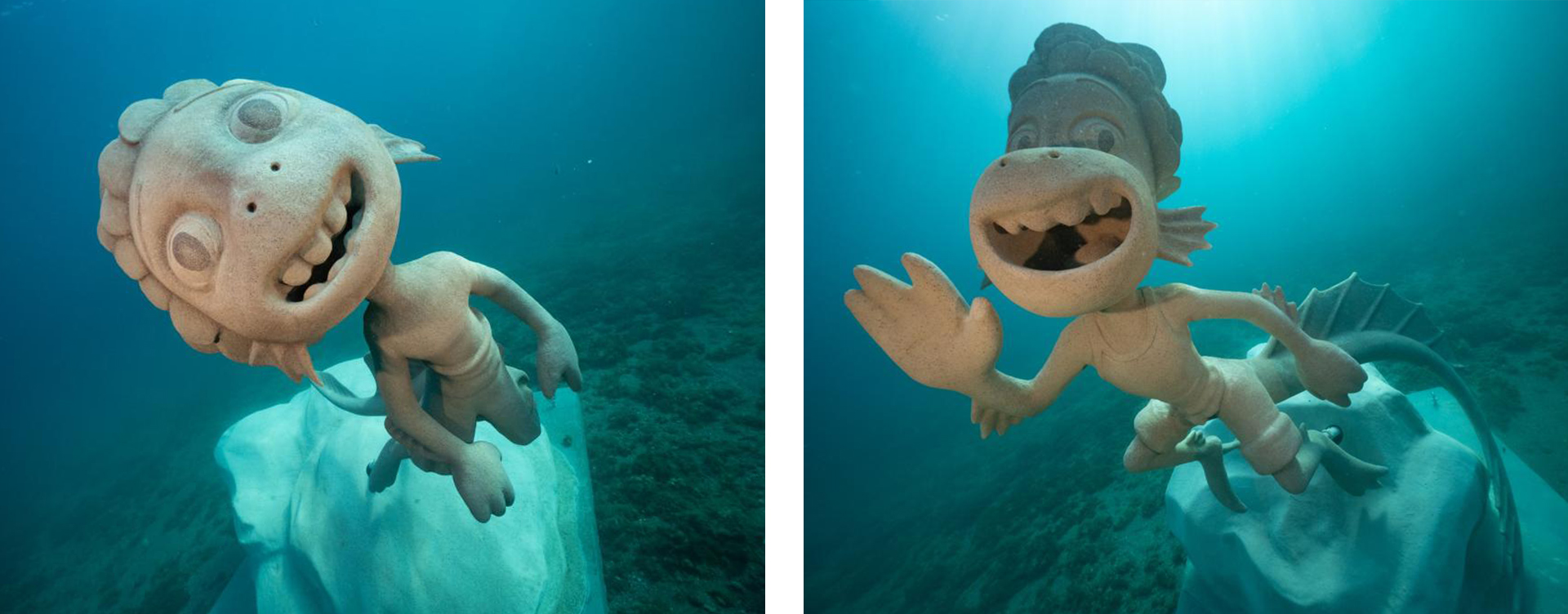 Realizzazioni in polistirolo del film d'animazione "Luca"